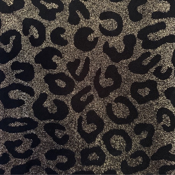 🆕 GUESS Metallic Shimmery Animal Leopard
Print Bodycon Flattering Mini Dress L - Picture 5 of 8